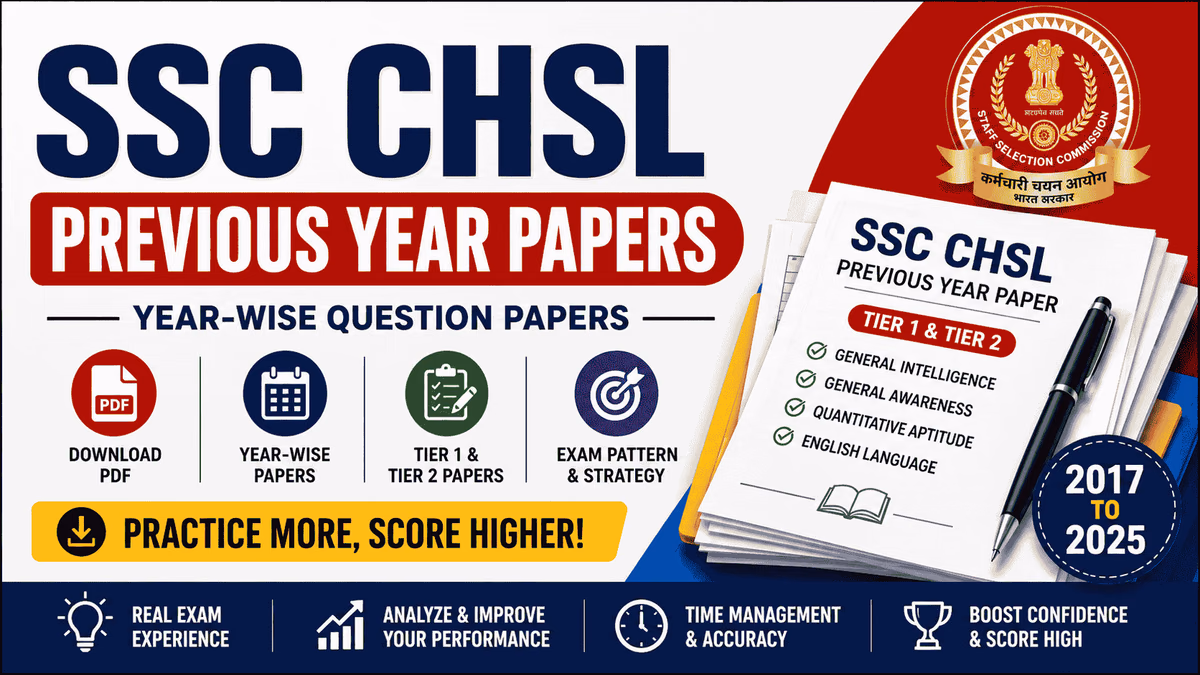SSC CHSL Previous Year Papers 2026: Download Year-wise Question Papers PDF
